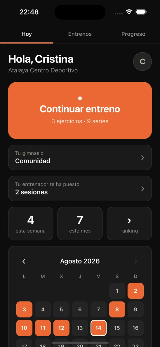 Pantalla de inicio de la app de Tótem